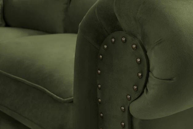 Eva Green Velvet Chesterfield Sofa, 81 in.
