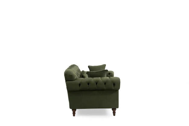 Eva Green Velvet Chesterfield Sofa, 81 in.