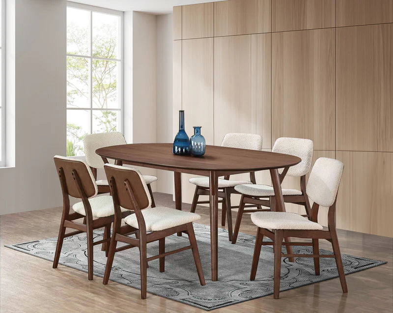 Uzwil Walnut 5-Piece Dining Set