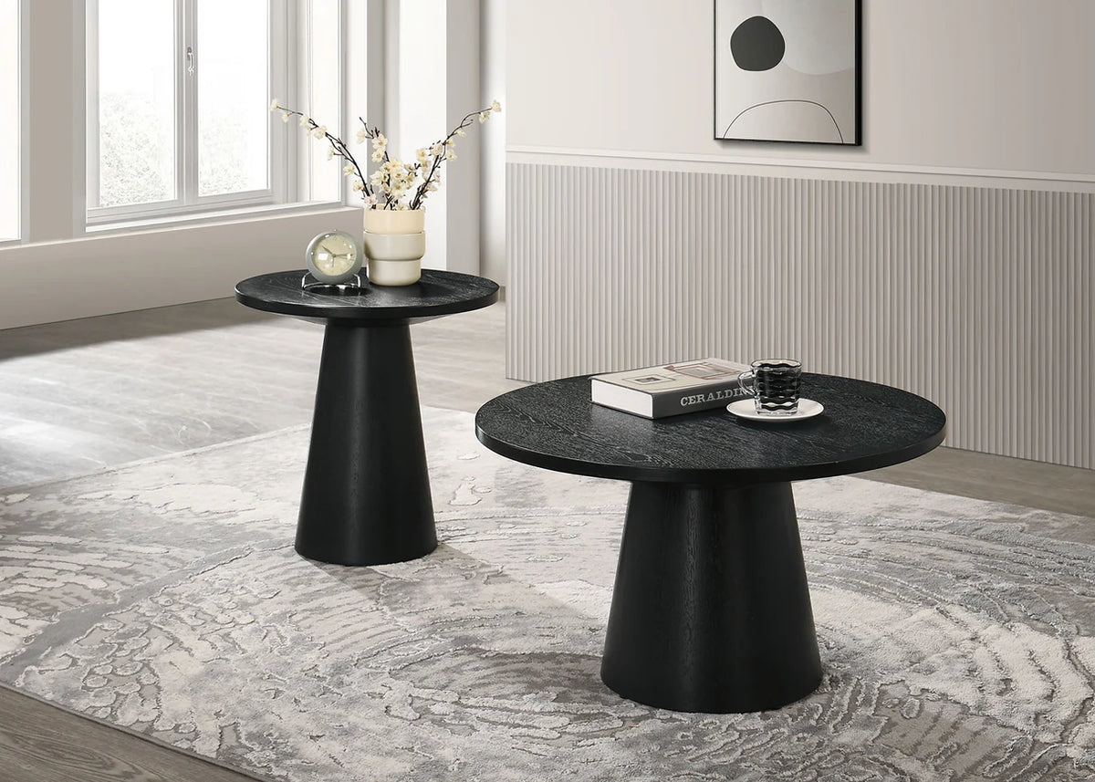 Halewood Black Round Cocktail Table