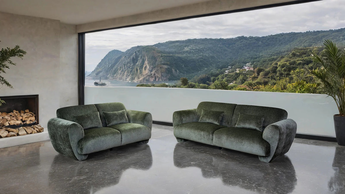 Trevisan Green Sofa or Loveseat
