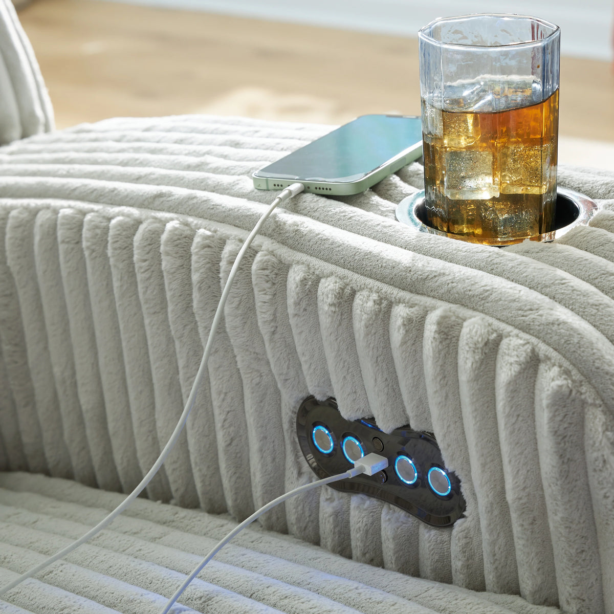 Juego de sala reclinable eléctrico contemporáneo Forest Lake