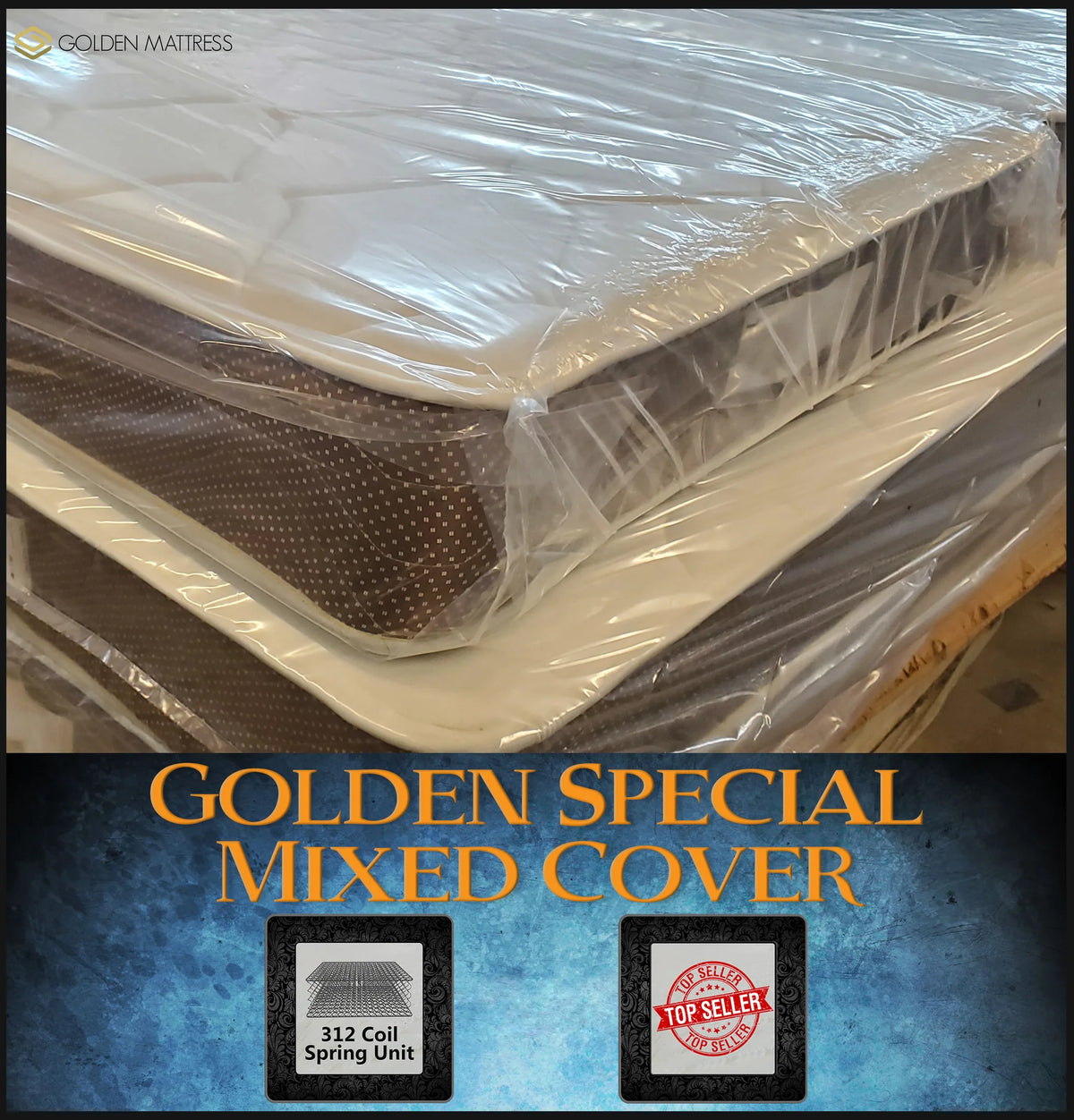 Colchón Golden Premium con funda mixta, acolchado de 20 cm y soporte firme