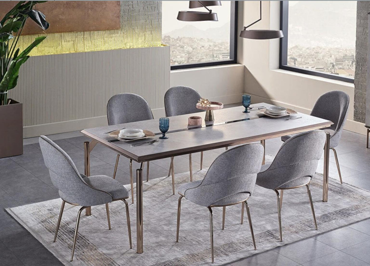 Havana Gray Dining Table & 6 Chairs