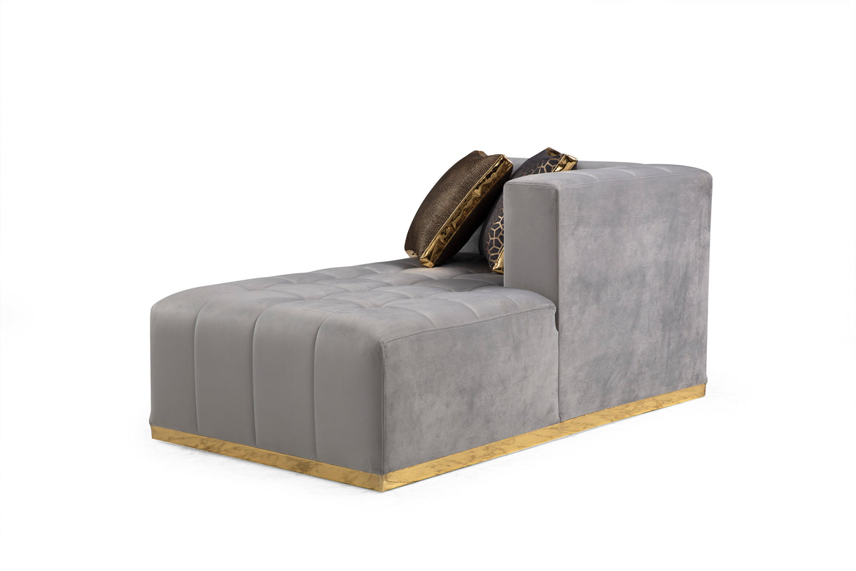 Elisha 140-Inch Velvet Double Chaise Sectional