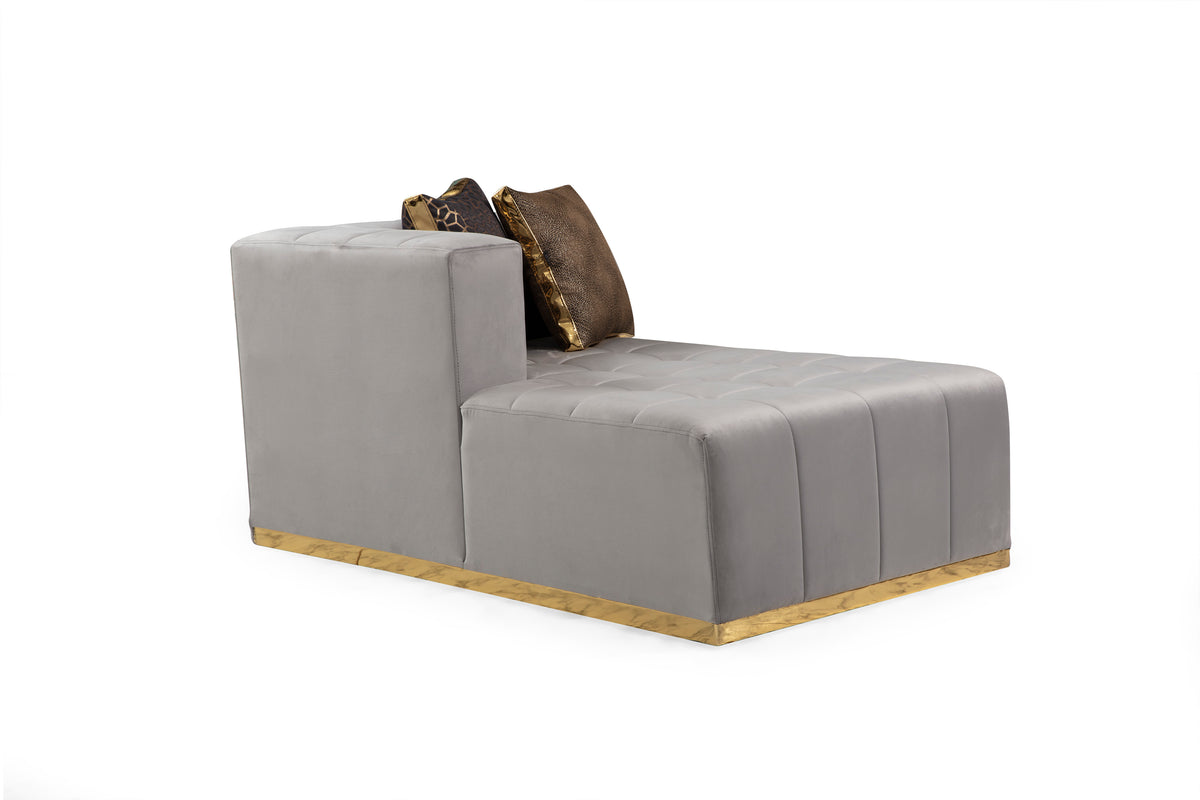 Elisha 140-Inch Velvet Double Chaise Sectional