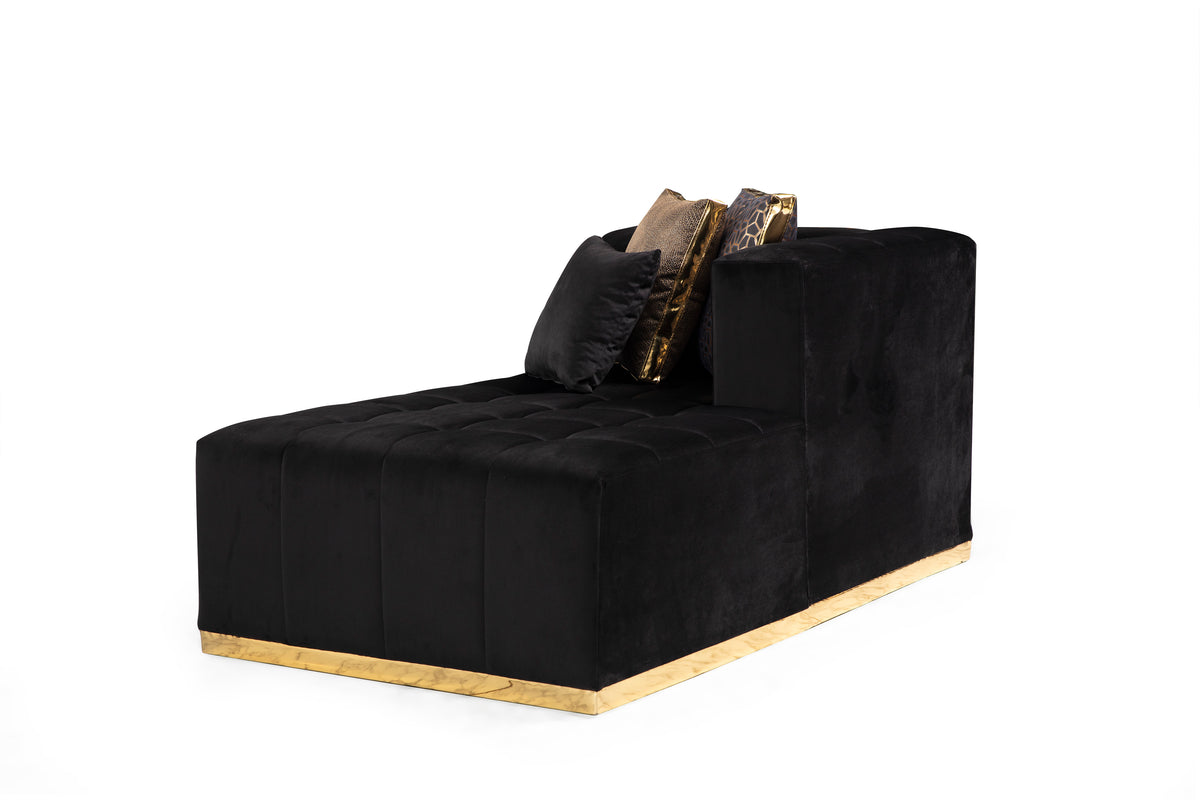 Elisha 140-Inch Velvet Double Chaise Sectional