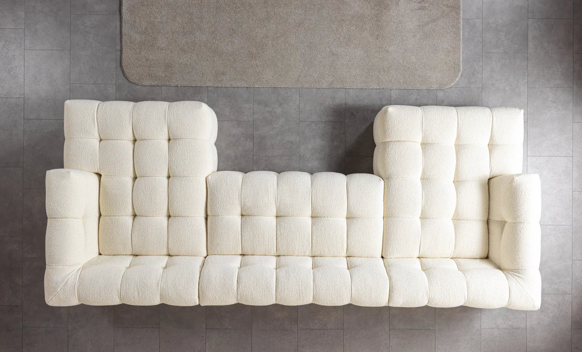 Ivy 146-Inch Bouclé Double Chaise Sectional