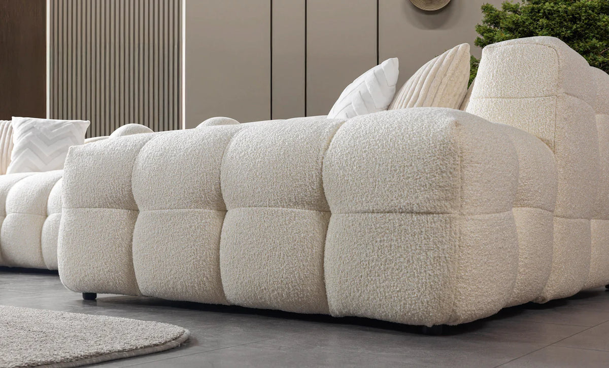 Ivy 146-Inch Bouclé Double Chaise Sectional