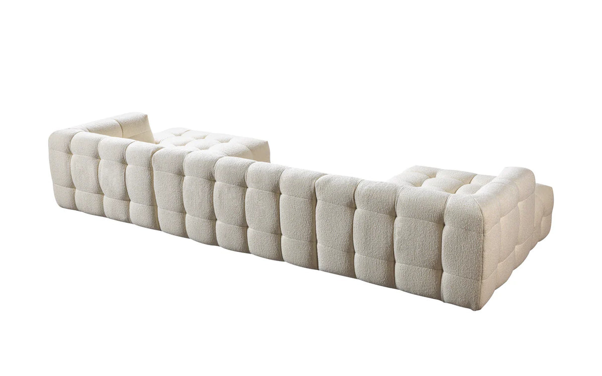 Ivy 146-Inch Bouclé Double Chaise Sectional