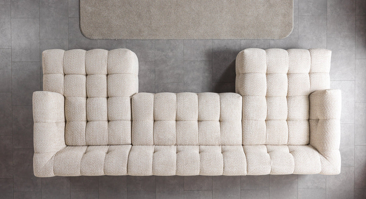 Ivy 146-Inch Bouclé Double Chaise Sectional