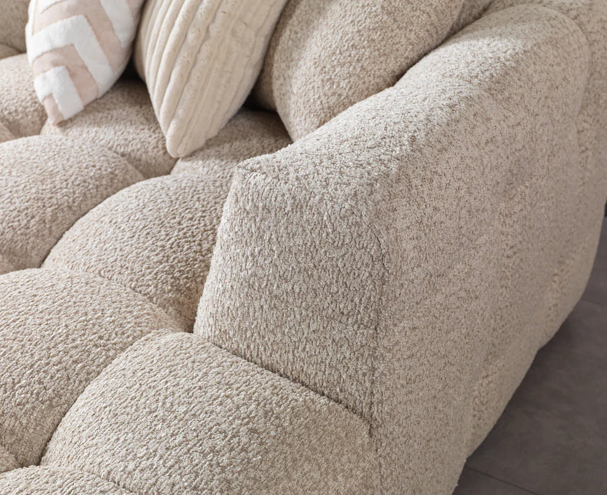 Ivy 146-Inch Bouclé Double Chaise Sectional