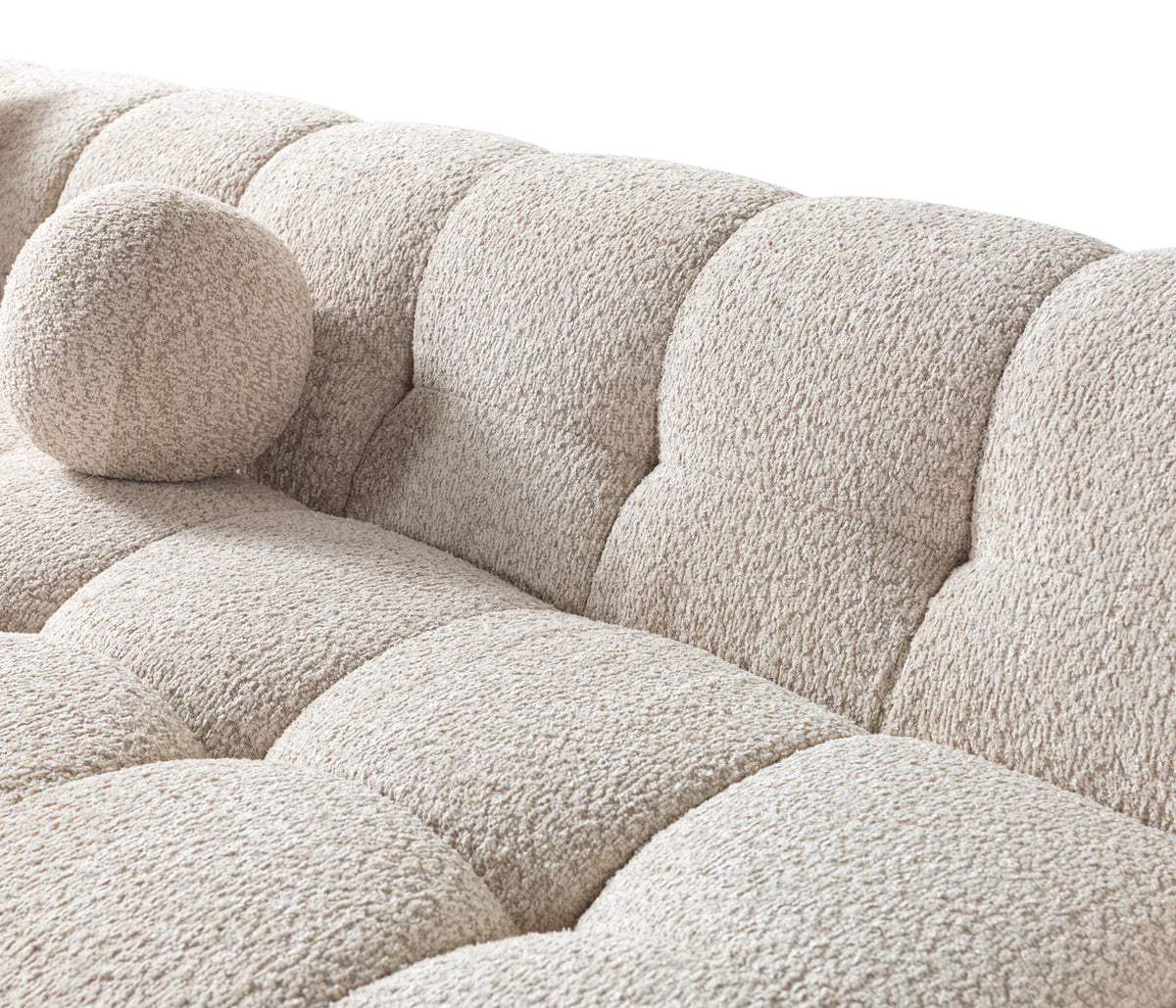 Ivy 146-Inch Bouclé Double Chaise Sectional
