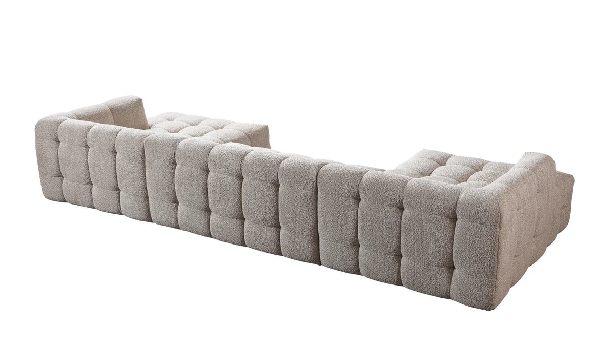 Ivy 146-Inch Bouclé Double Chaise Sectional