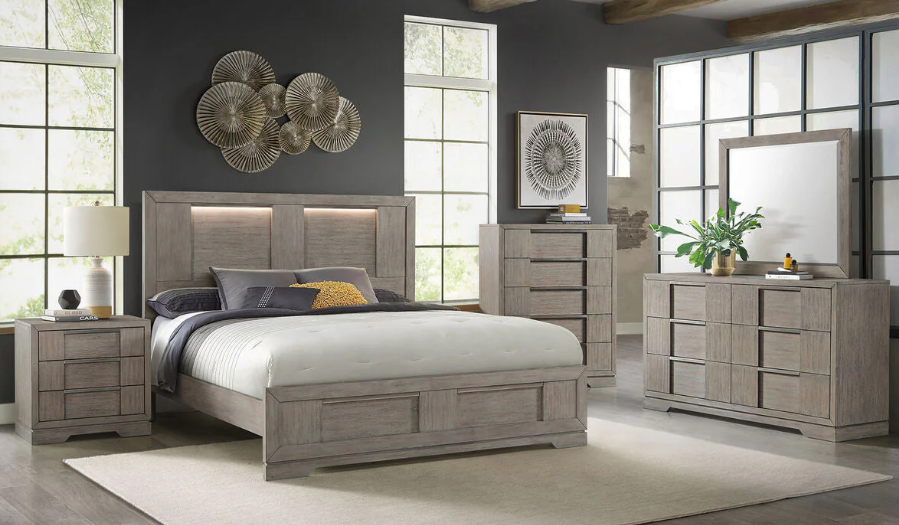 Kelis King Bed with 2 Nightstands