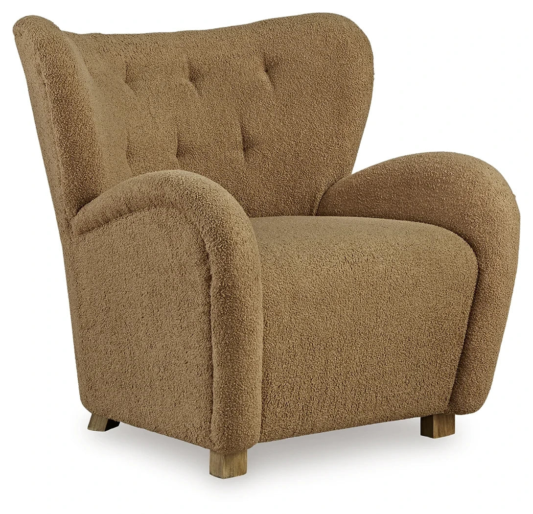 Larbell Camel Wingback Accent Chair