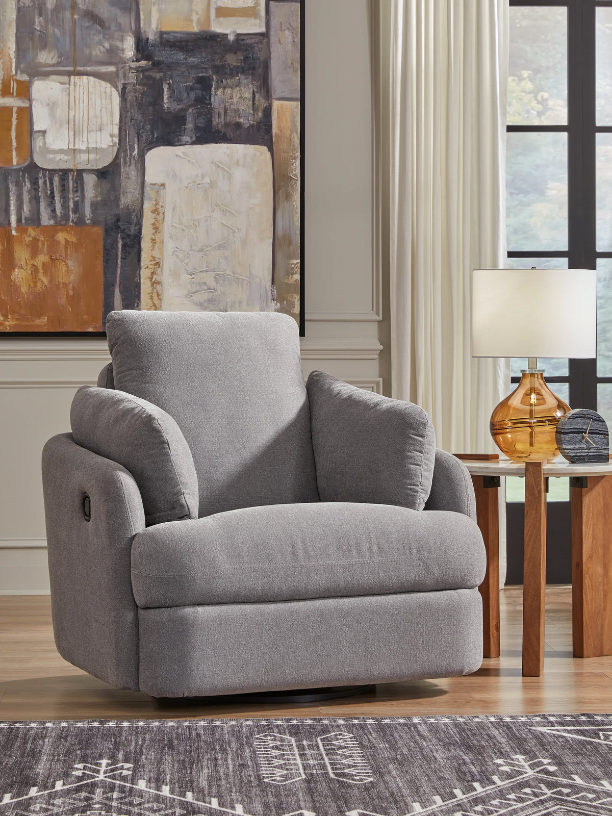 Modmax Performance Fabric Swivel Glider Recliner