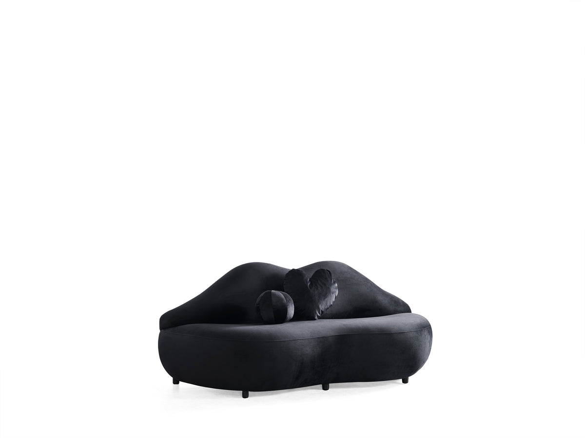 Loveseat de terciopelo con labios
