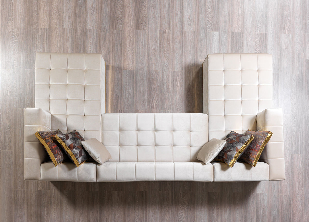 Elisha 140-Inch Velvet Double Chaise Sectional