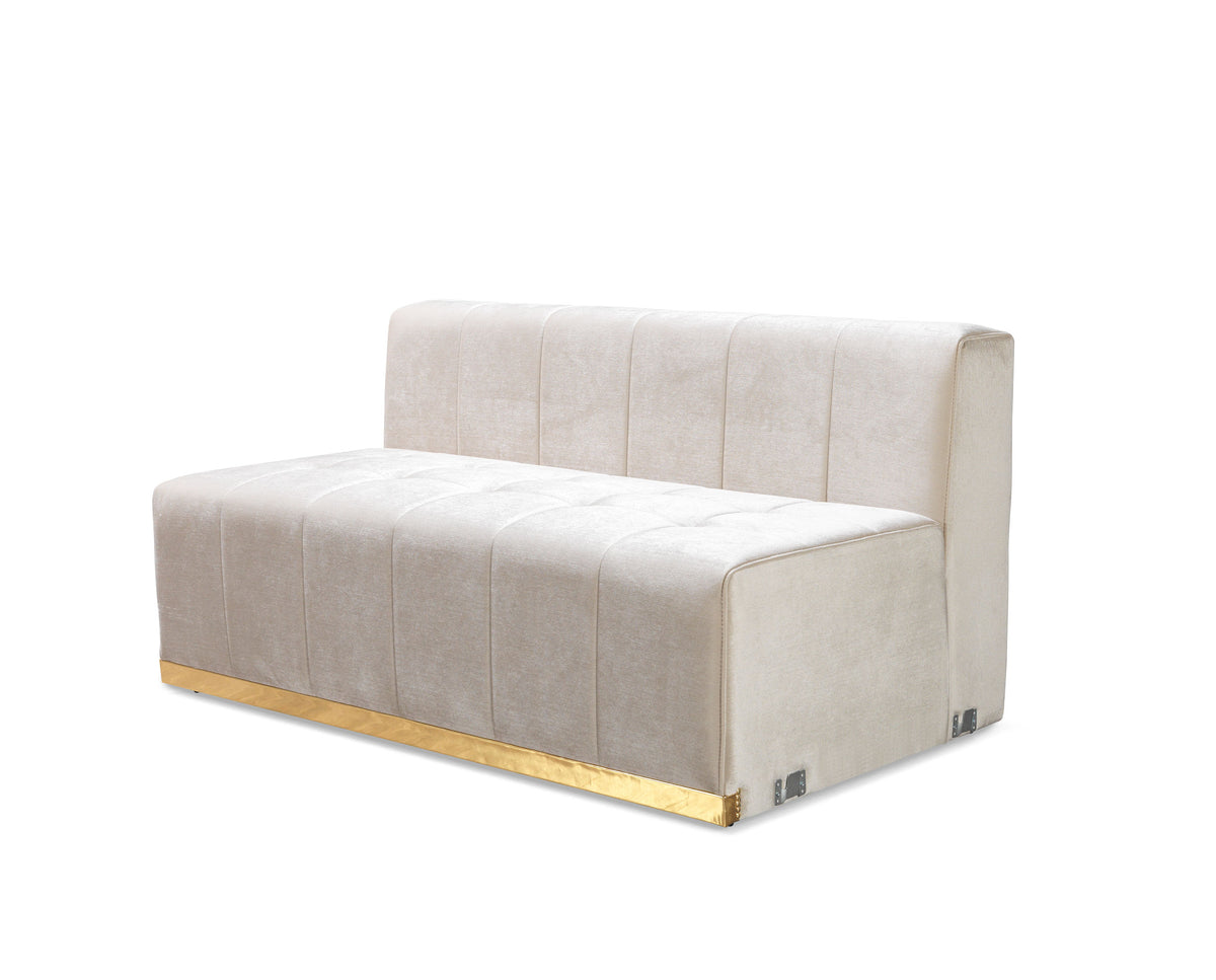 Elisha 140-Inch Velvet Double Chaise Sectional