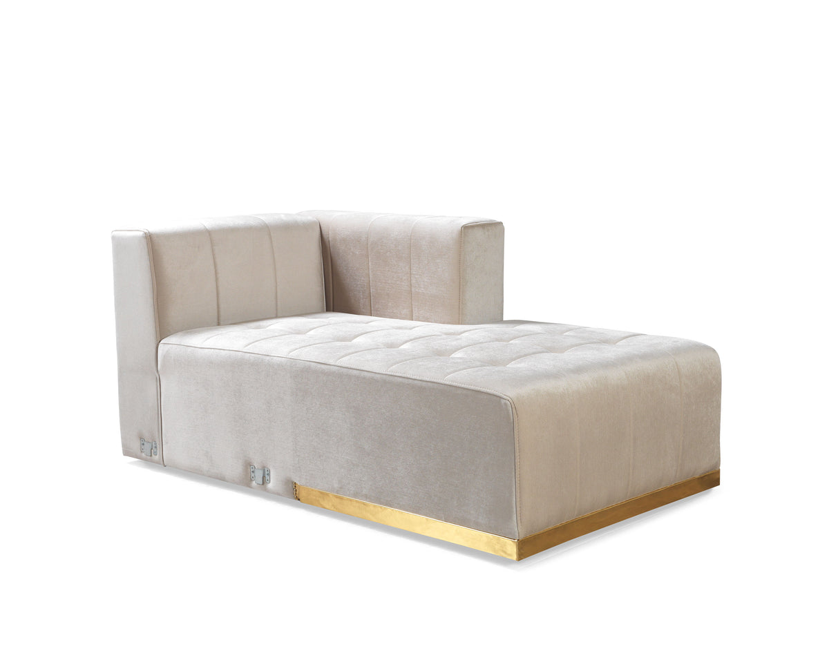 Elisha 140-Inch Velvet Double Chaise Sectional