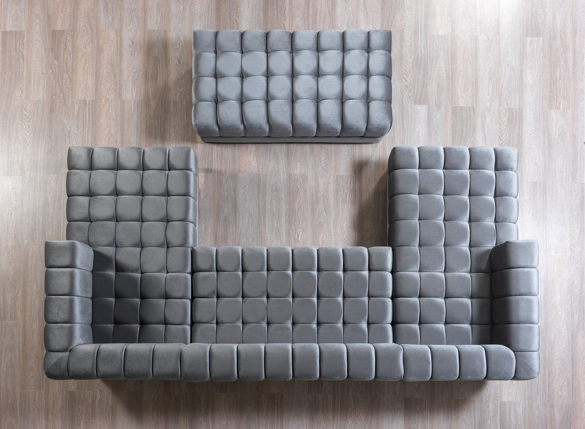 Ariana 138-Inch Velvet Double Chaise Sectional