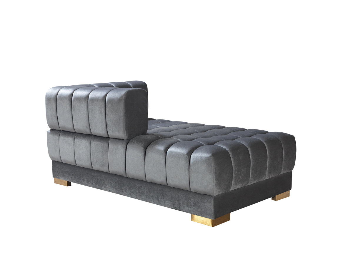 Ariana 138-Inch Velvet Double Chaise Sectional