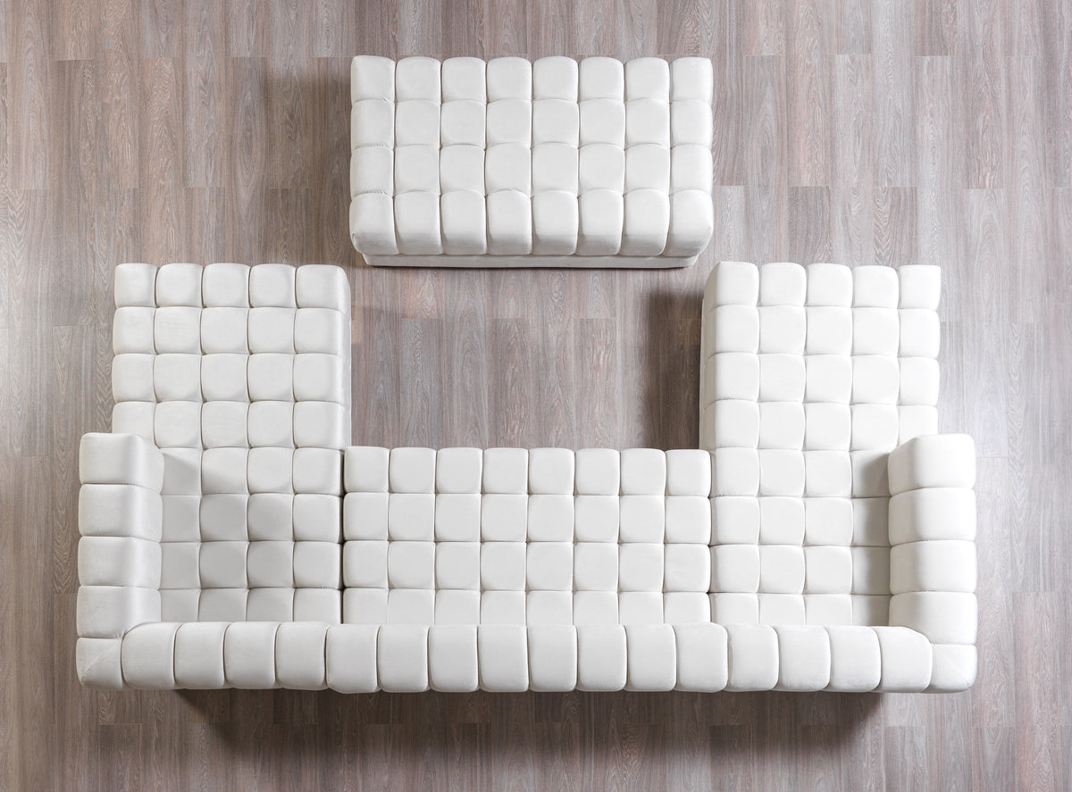 Ariana 138-Inch Velvet Double Chaise Sectional