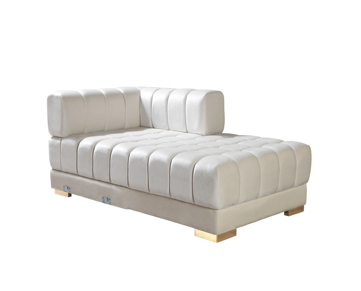 Ariana 138-Inch Velvet Double Chaise Sectional