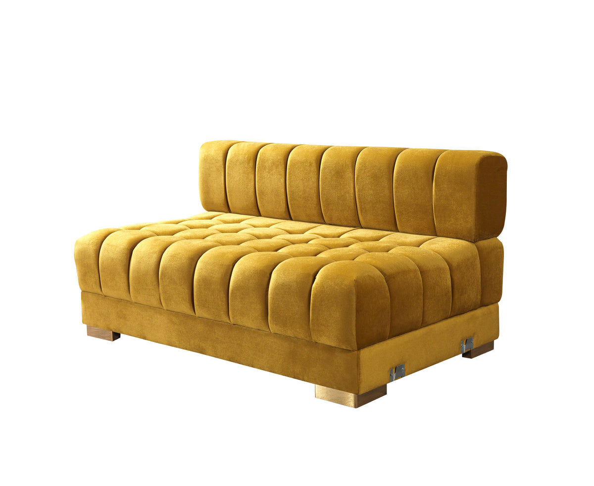 Ariana 138-Inch Velvet Double Chaise Sectional