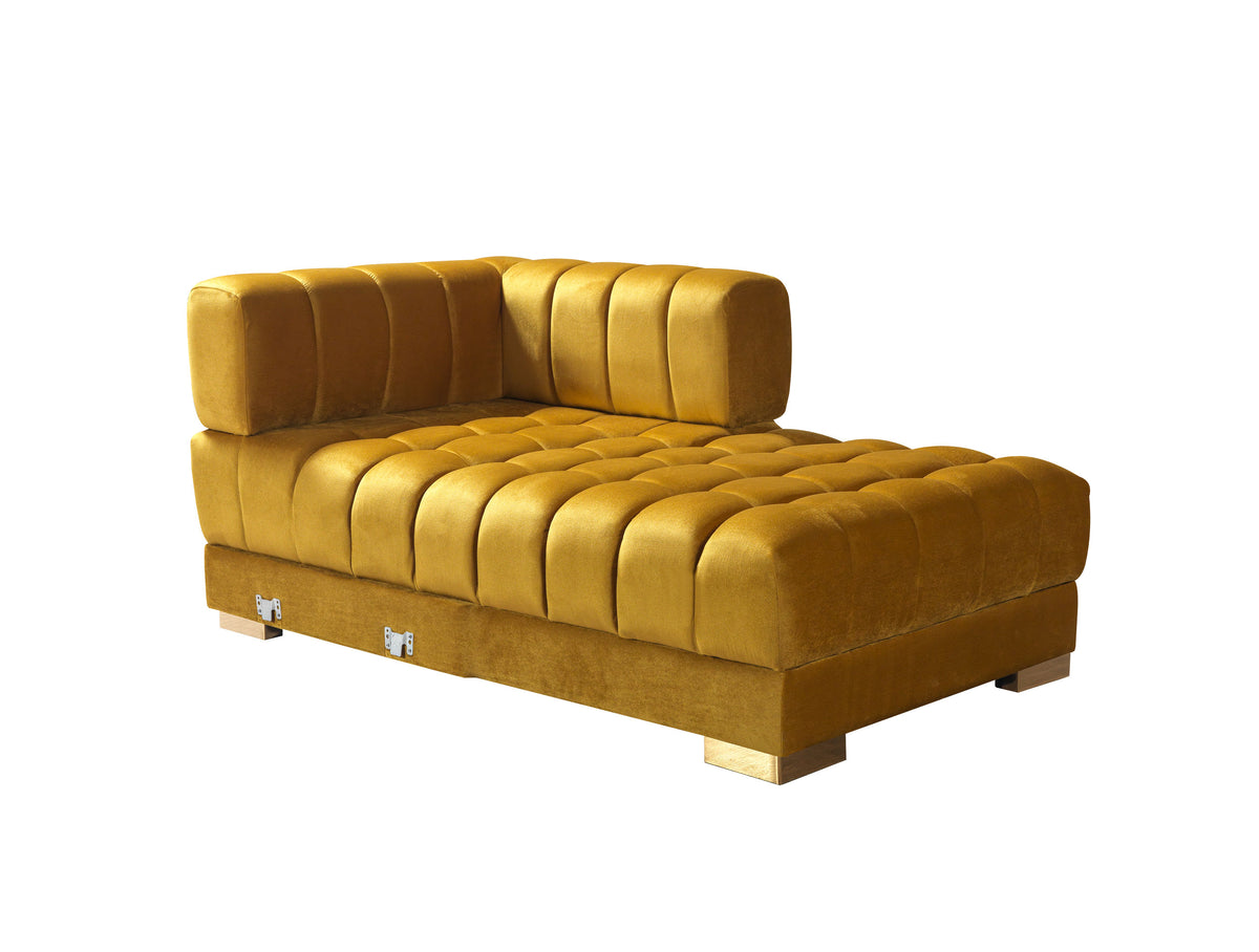 Ariana 138-Inch Velvet Double Chaise Sectional