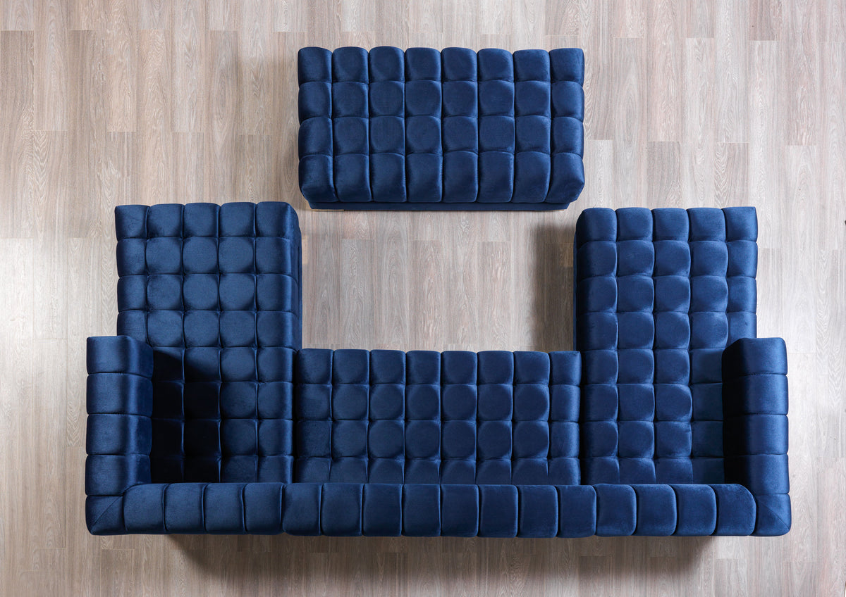 Ariana 138-Inch Velvet Double Chaise Sectional