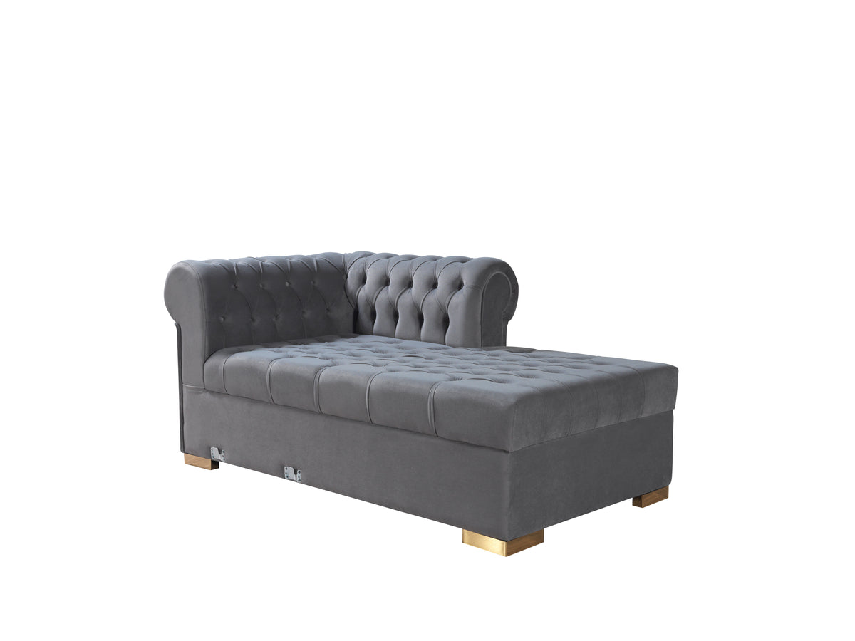 Lauren 136-Inch Velvet Double Chaise Sectional