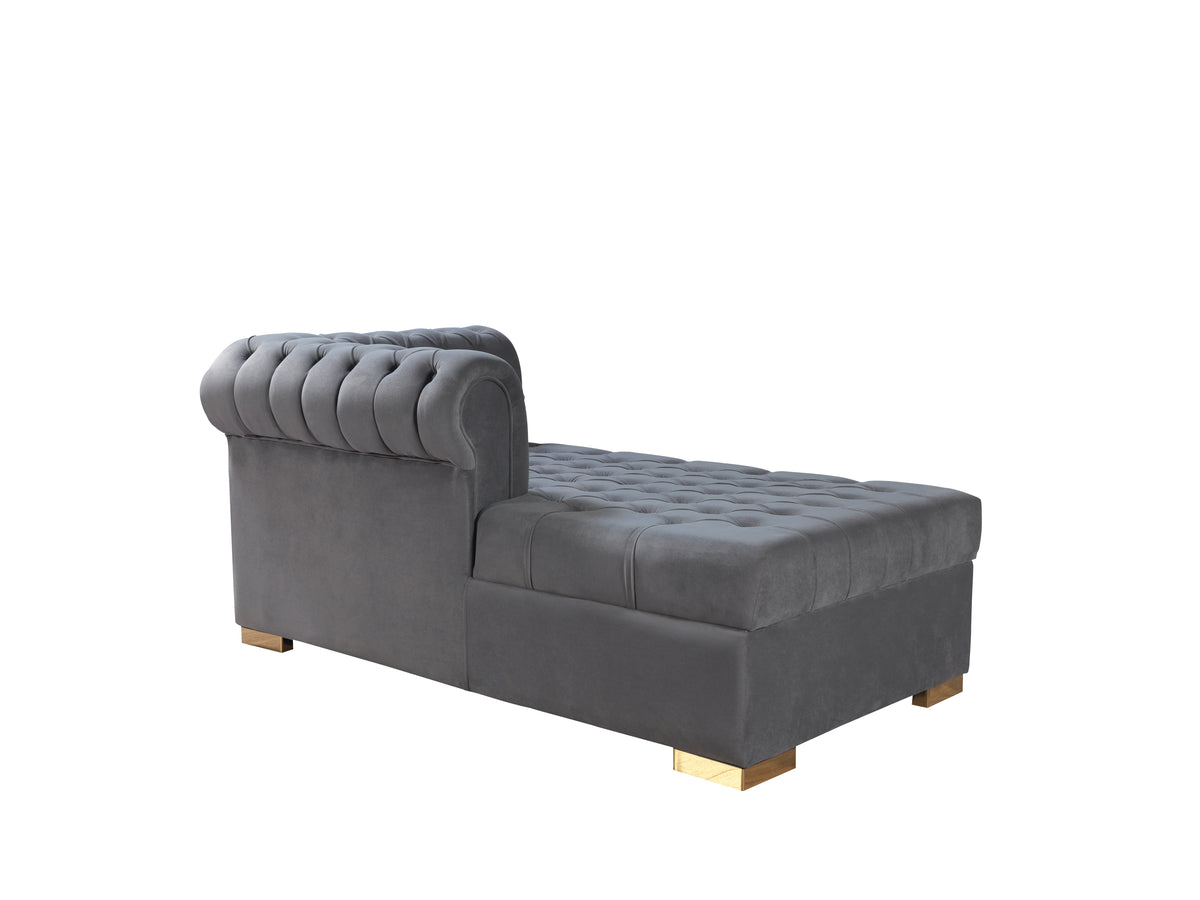 Lauren 136-Inch Velvet Double Chaise Sectional