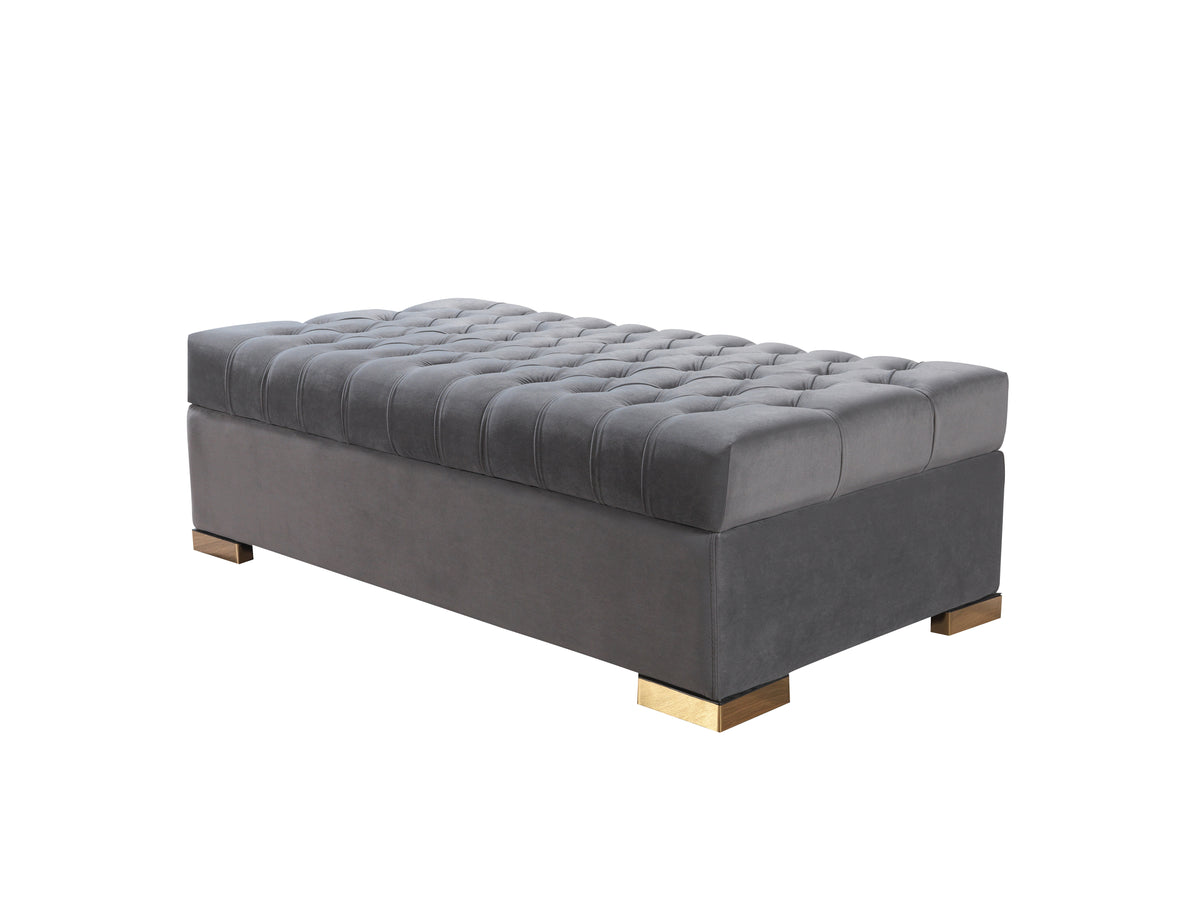 Lauren 136-Inch Velvet Double Chaise Sectional