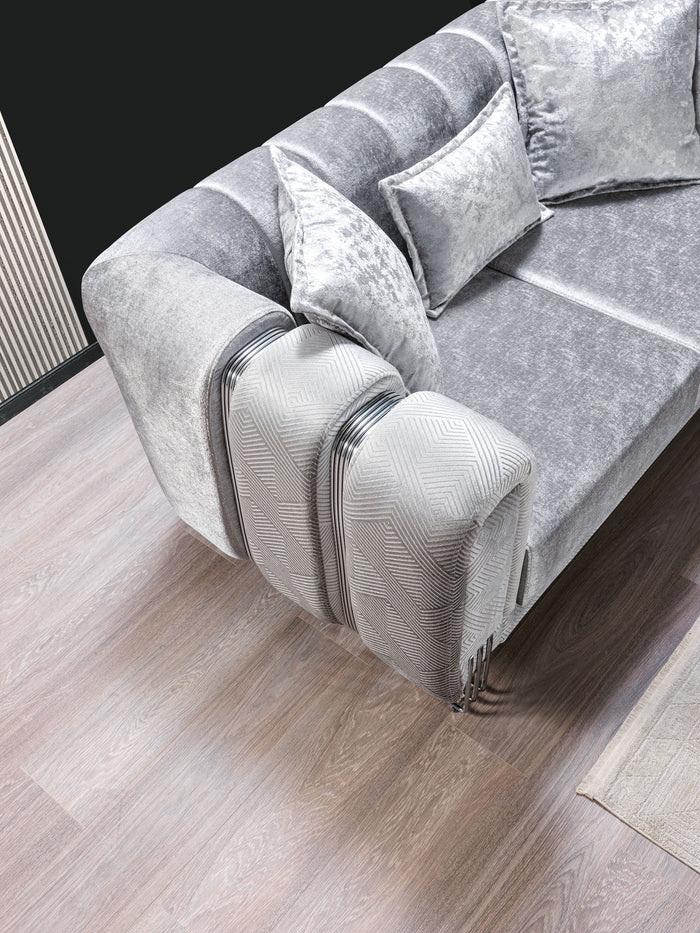 Santana Velvet Sofa and Loveseat Set, Five Colors