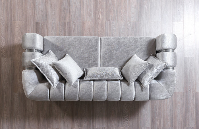 Santana Velvet Sofa and Loveseat Set, Five Colors