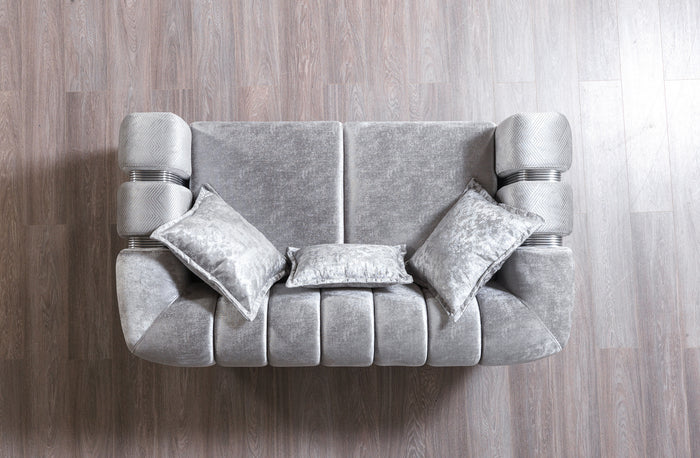 Santana Velvet Sofa and Loveseat Set, Five Colors