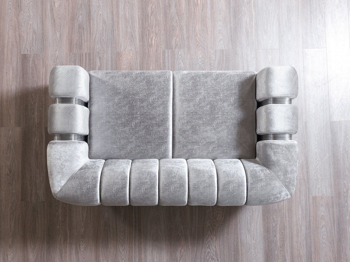 Santana Velvet Sofa and Loveseat Set, Five Colors