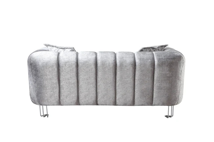 Santana Velvet Sofa and Loveseat Set, Five Colors