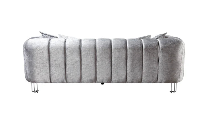 Santana Velvet Sofa and Loveseat Set, Five Colors