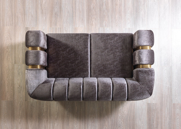 Santana Velvet Sofa and Loveseat Set, Five Colors