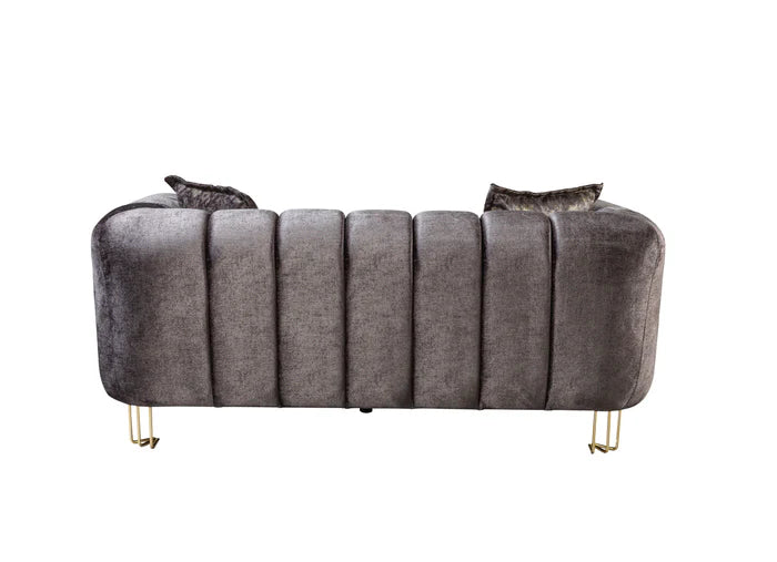 Santana Velvet Sofa and Loveseat Set, Five Colors