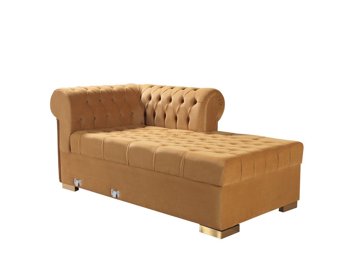 Lauren 136-Inch Velvet Double Chaise Sectional