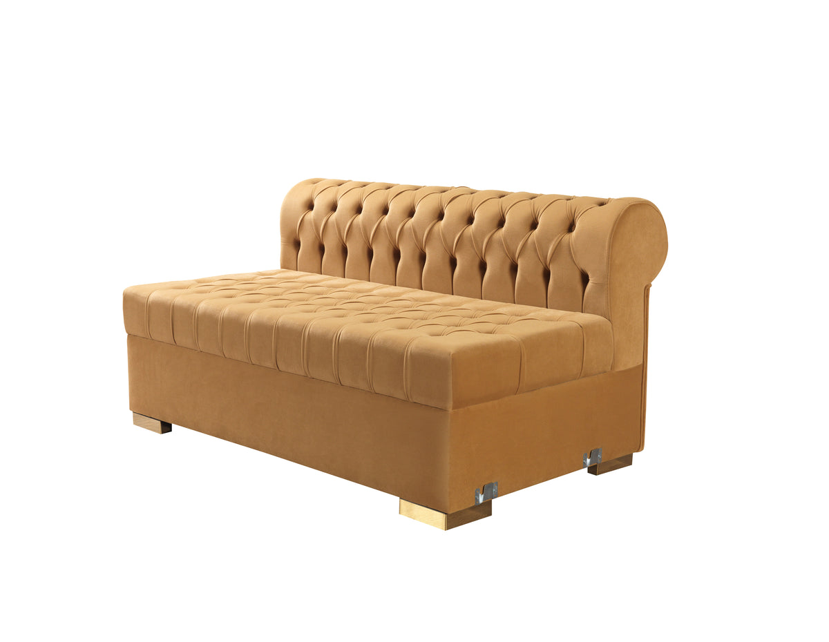 Lauren 136-Inch Velvet Double Chaise Sectional