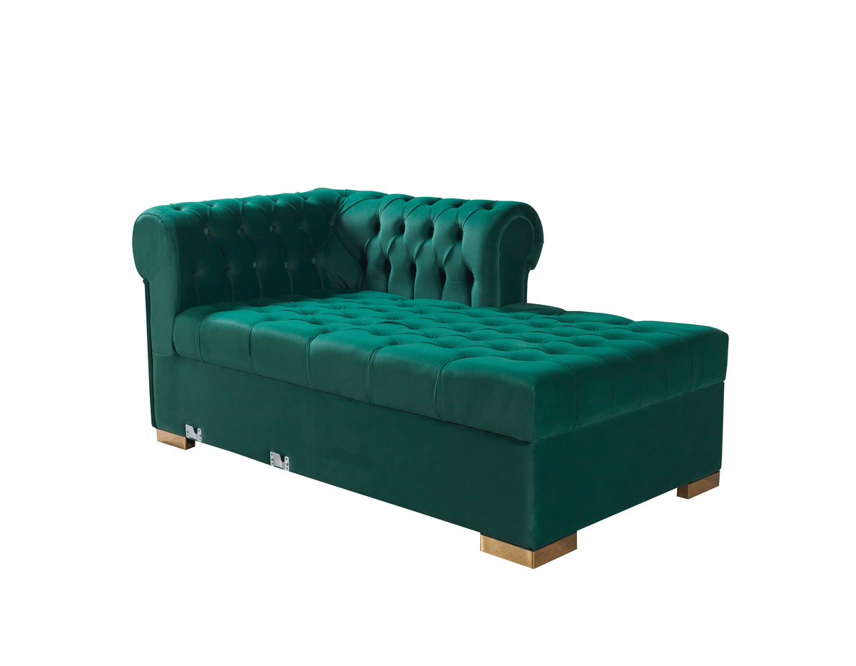 Lauren 136-Inch Velvet Double Chaise Sectional