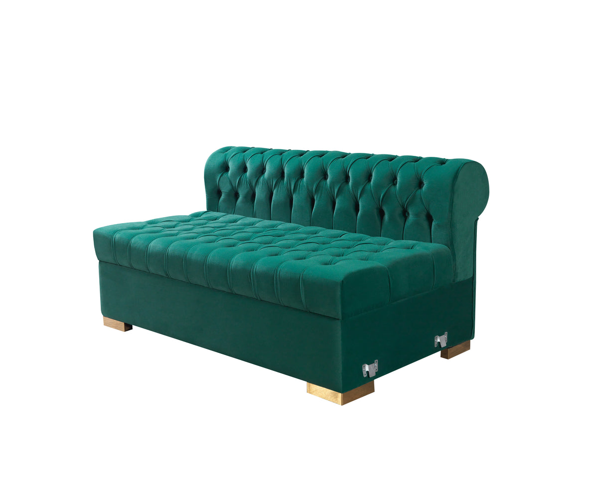 Lauren 136-Inch Velvet Double Chaise Sectional