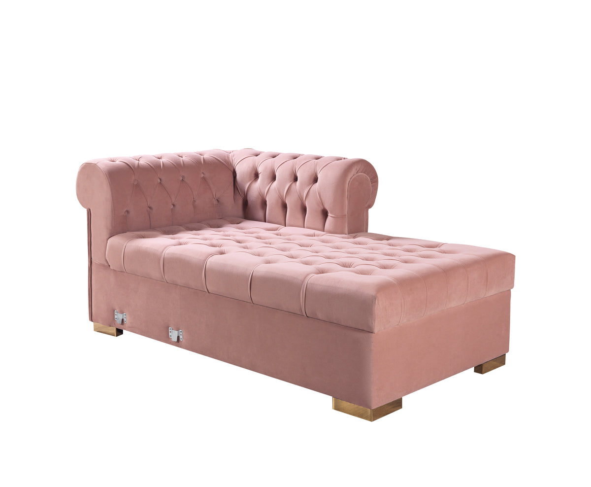 Lauren 136-Inch Velvet Double Chaise Sectional