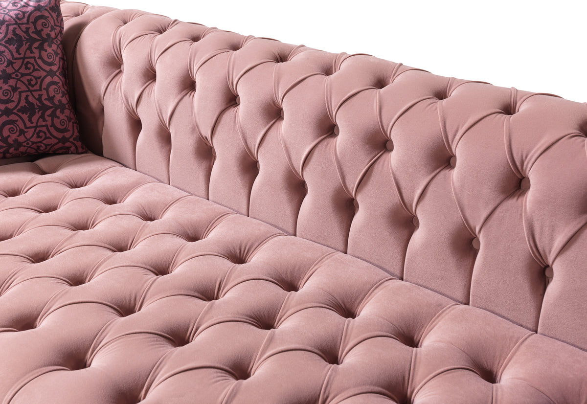 Lauren 136-Inch Velvet Double Chaise Sectional