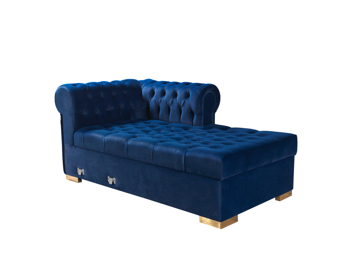 Lauren 136-Inch Velvet Double Chaise Sectional